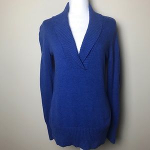 GAP Blue Shawl Collar Pullover